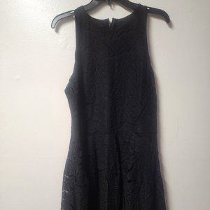 Missimo XXL black lace sleeveless fit flare dress cotton blend Spring Summer